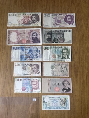 Lotto banconote lire 100000 - lire,