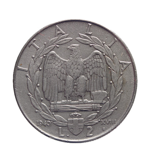 Regno italia 2 lire - d'italia,