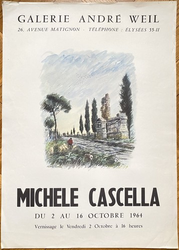 Michele cascella poster mostra - michele,