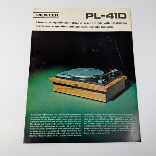 Brochure vendita giradischi
