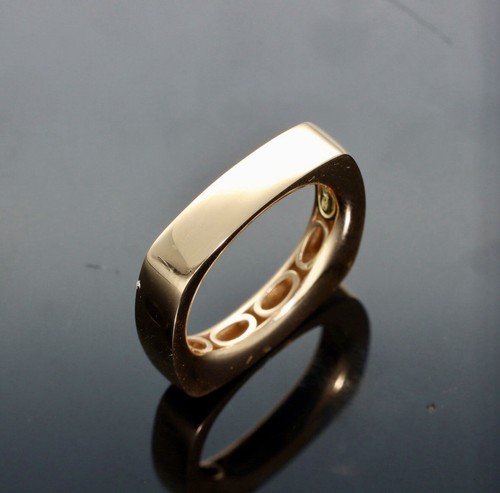 Anello fascia oro rosa 18 - anello, in