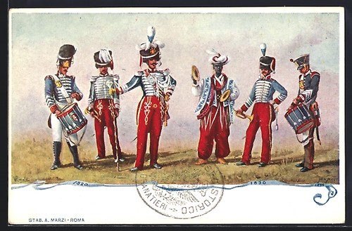 Cartolina artistica granatieri - cartolina,
