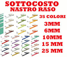 NASTRO DOPPIO RASO 50 METRI VARIE MISURE 3MM 6MM 10 MM 15 MM 25MM BOMBONIERE