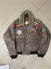 Bomber In Pelle Avirex Con Toppe Aviatore