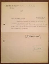 Lettera firmata da Napoleone Martinuzzi