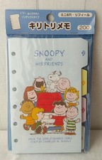 Snoopy Agenda Memo a Strappo 6 Fori Ricarica Stile Retrò Nuova