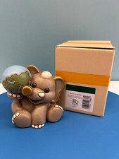 THUN Elefante con Mondo F3196H90 Raro FUORI PRODUZIONE Statuetta Ceramica Pace