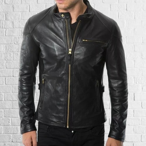 Hide works giacca biker uomo - giacca,