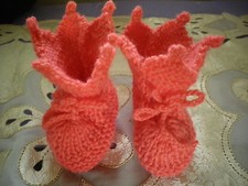 SCARPINE NEONATO IN MISTO LANA FATTE A FERRETT I-- HANDMADE BABY SHOES