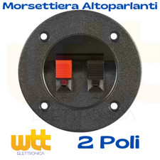 Morsettiera morsetti altoparlanti a molla per casse acustiche x 2 poli circolare