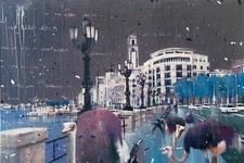 Serigrafia taglio al vivo Angelo accardi  incorniciato