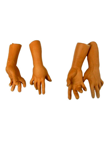 Coppia mani terracotta per - terracotta,