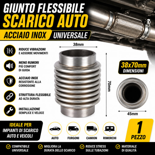 Giunto flessibile scarico auto - flessibile,