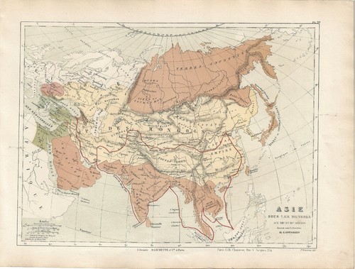 Carta geografica antica asia - geografica,