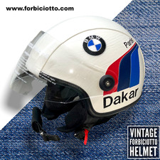 Casco pelle vintage visiera - in,