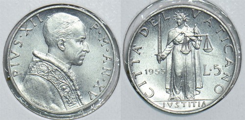 Vaticano 1953 lire 198648 - vaticano,