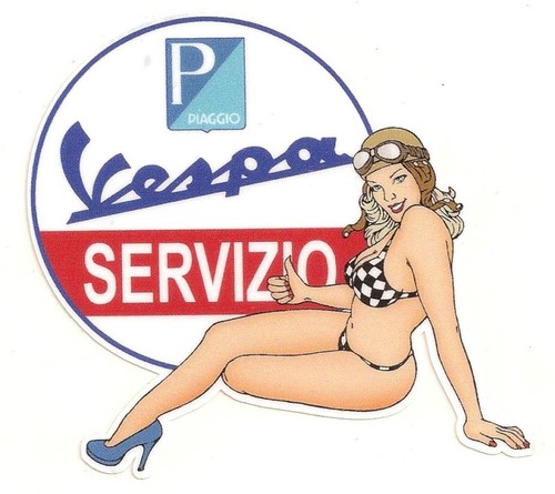 Vespa servizio left - pin, up