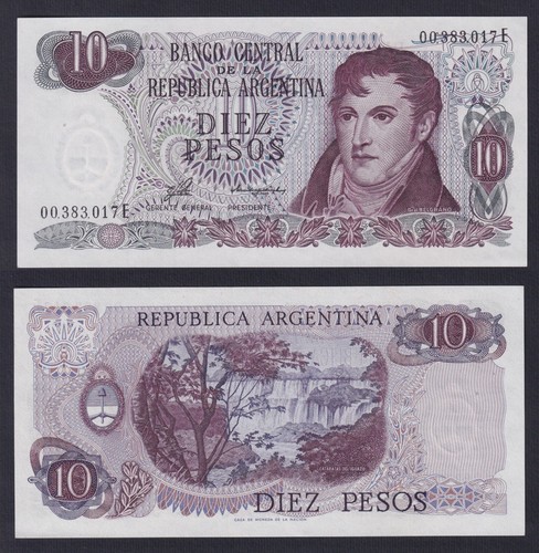 Banconota argentina pesos - argentina, 10