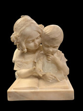 Scultura marmo alabastro bimbi