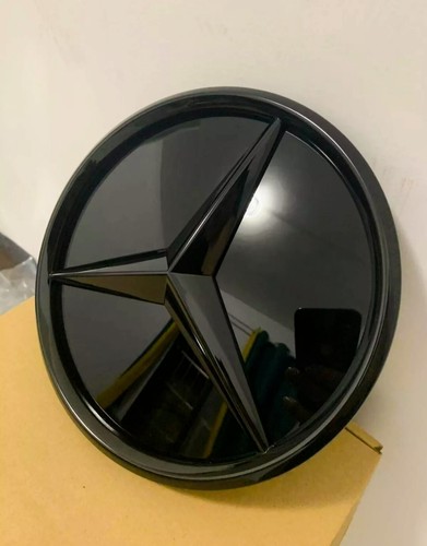 Mercedes black front - mercedes, grill