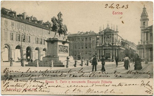1903 torino piazza - san, carlo