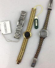 Stock Lotto 3 Casse e Cinturini Donna Acciaio Per Orologi al Quarzo Ricambi