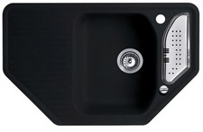 Lavello in granito Teka Texina 45 E-TG colore nero metallizzato lavello in granito lavello angolare