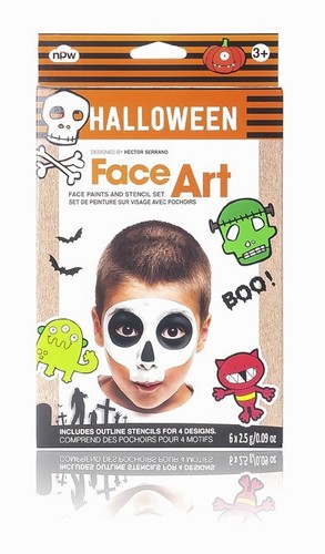 Halloween face art stencil - art,
