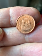 Moneta da 1  Centesimo  SPAGNA, emissione 2007, circolata  RARA