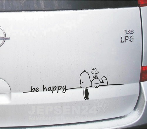Adesivo happy snoopy - adesivo, be