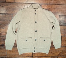 Maglione cardigan Drumohr bordo a costine maglia lana di agnello finto collo taglia 56 - L - nuovo con etichette