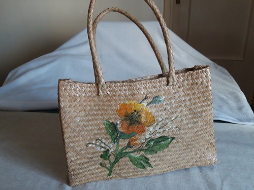 Borsa paglia dipinta a - di,