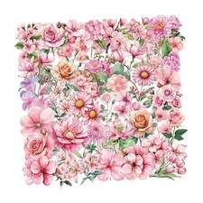 50 adesivi floreali resistenti
