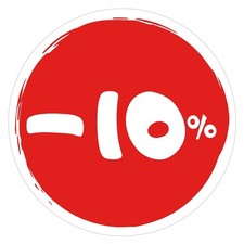 Promotionsetiketten -10% Runde