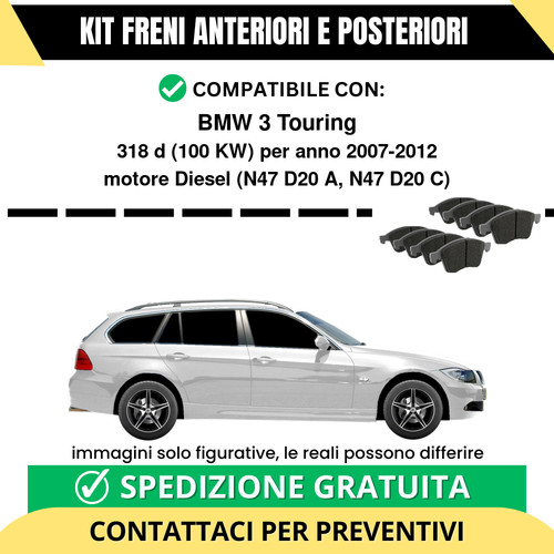 Pastiglie freno ant post - +, bmw