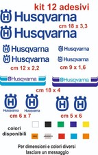 adesivi Husqvarna vinile prespaziati 12 pz auto moto caschi