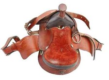 SELLA Western  CAVALLO PONY CUOIO SEGGIO FANTINO WESTERN EQUITAZIONE VINTAGE
