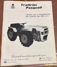 Manuale d'uso e manutenzione Trattrici Pasquali tipo 988