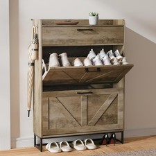 Scarpiera slim con 3 cassetti