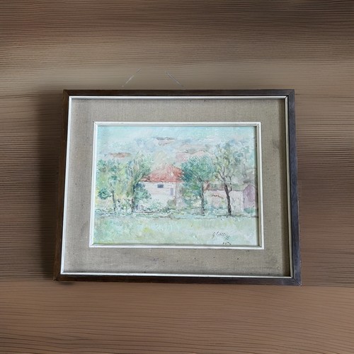 Dipinto olio casolare - casolare, nel