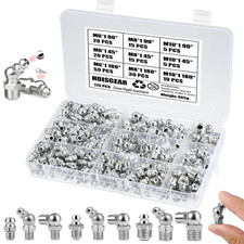 170 Pezzi Set Di Ingrassatore, Grasso Raccordo Assortimento M6 M8 M10 Ingrassato