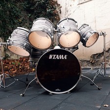 Restored Tama Rockstar 7 Pieces Drum Set anni 80 batteria inclusa rullante DX