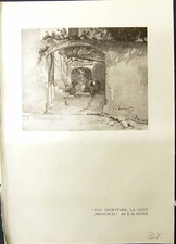 Stampa antica cortile Gaud