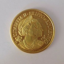 MEDAGLIA-MONETA ELISABETTA II e FILIPPO EDIMBURGO autore  SCILTIAN