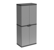 BuyStar Armadio Portascope da Esterno 68x40x165h cm 2 Ante 3 Ripiani 1 Vano