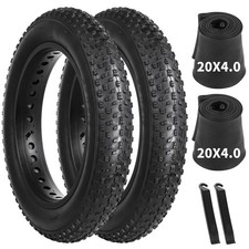 Confezione 2 Pneumatici Fat Tire 20x4.0/26x4.0 Pieghevoli Ebike con Tubi, Resistenti alle Forature...
