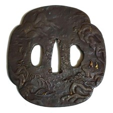 Tsuba giapponese terra - terra, in