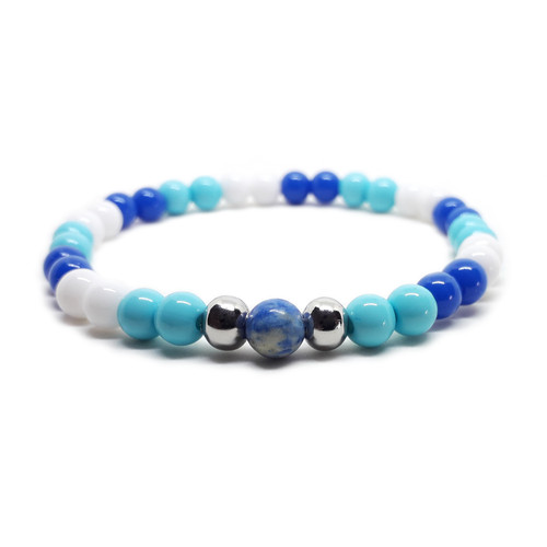 Bracciale lapislazzuli pietra - bracciale,