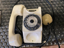Telefono Vintage SAFNAT Milano anni 70 80 a disco Bianco Crema Funzionante