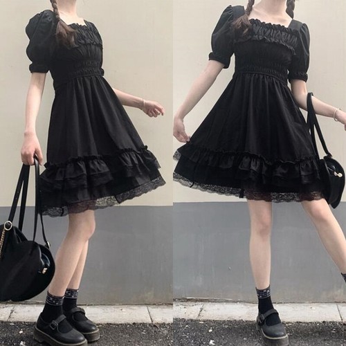 Abito nero principessa stile